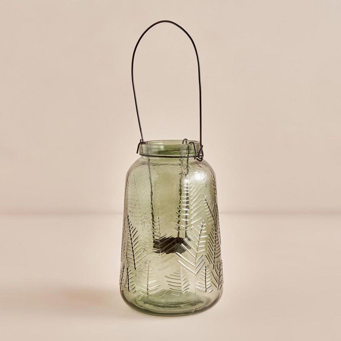 Bougeoir - BELLA MAISON - Bloom - Vert - Verre - 12,5x12,5x19,5 cm