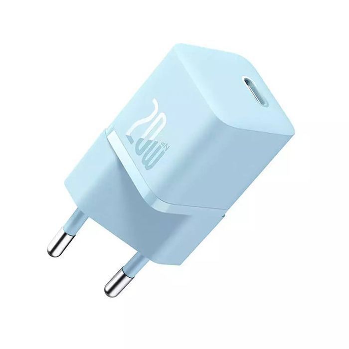 Chargeur rapide - Baseus - GaN 5 Mini - 20W - Version européenne - Couleur bleue