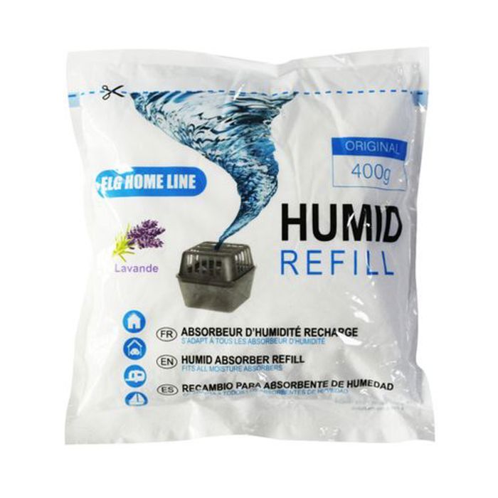 ELG HOME LINE Déshumidificateurs en pastilles anti-humidité Lavande 400g