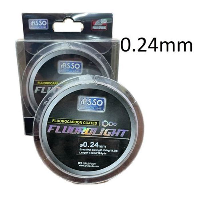 Fil de pêche - ASSO - Fluorolight - 150m - 0.24mm - 5.0kg - Fluorocarbone