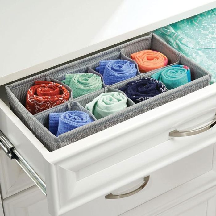 Boîte de rangement - Non spécifié - 8 tiroirs - Plastique - Résine - Design compact