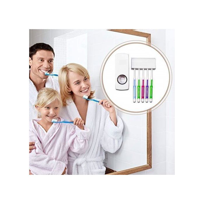 Distributeur de Dentifrice Automatique Mains Libres et Support Mural