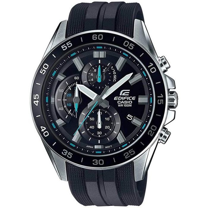 Montre - CASIO - EDIFICE - Chronographe - Bracelet en caoutchouc - Étanchéité 10 bars