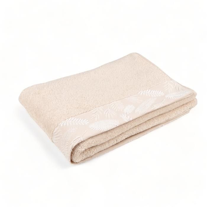 DRAP DOUCHE JACQUARD 70X140 ECRU FOUGERE