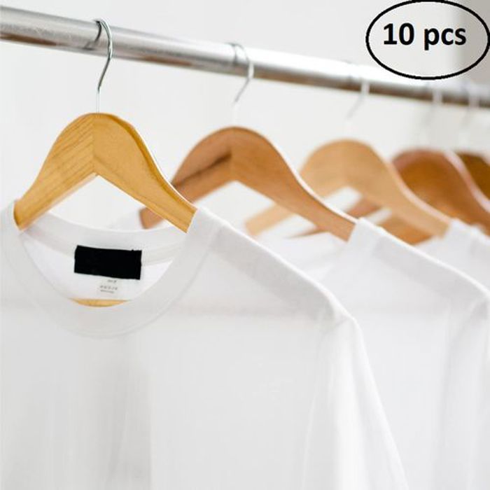 Cintres en bois Crochet Rotatif à 360-Économiseur d'Espace Durable -set de 10