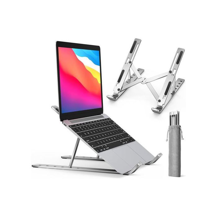 Support d'Ordinateur Portable Ajustable: Confort et Ergonomie en Aluminium