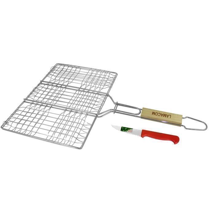 Grille Viande - M.B - GM EN KIT-S - Inox - 34x23,5 cm - Charbon