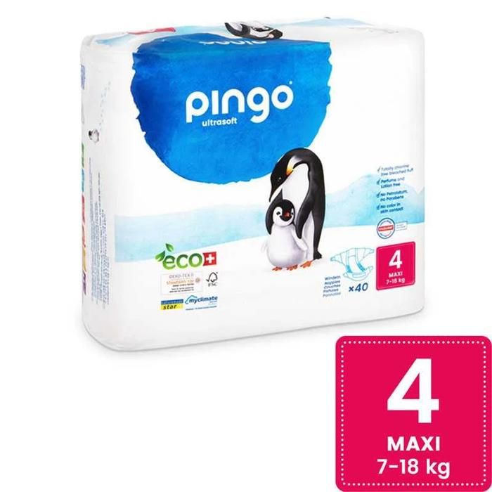 Pingo Maxi Jumbo Taille 4 (7-18Kg) Carton Contenant 2 Sachets De 40 Couches