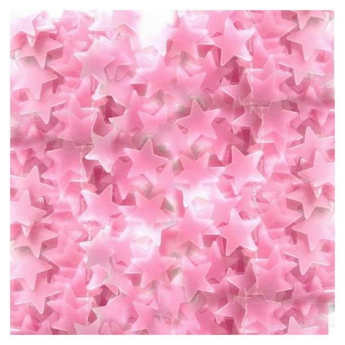 Autocollants Fluo Plastique - 50 Pièces - Étoiles Lumineuses