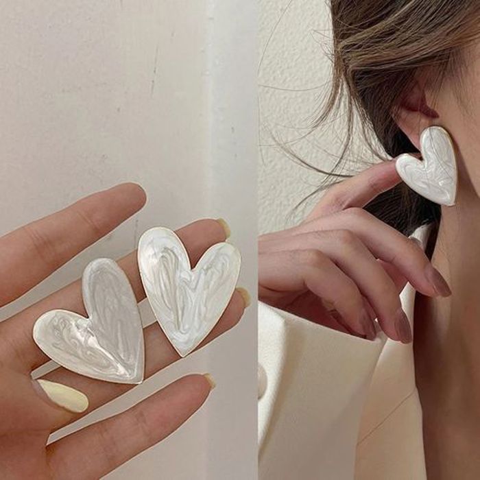 Boucles d'oreilles - GENERIC - Big coussins - Glaçure - Style coréenne - Luxe