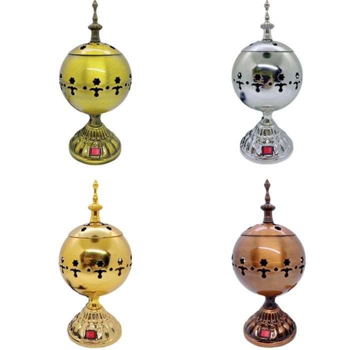 Mbikhra électrique en métal, brûleur d'encens élégant, mbikhra arabic(Couleur aléatoire)