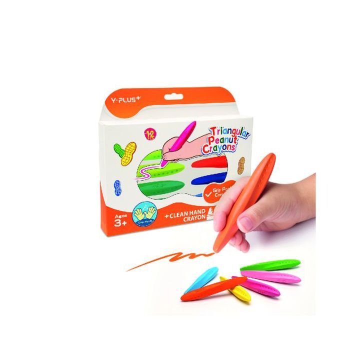 Crayons de couleurs - Triangular - 12 pièces - Forme triangulaire - Couleurs éclatantes - Cire supérieure