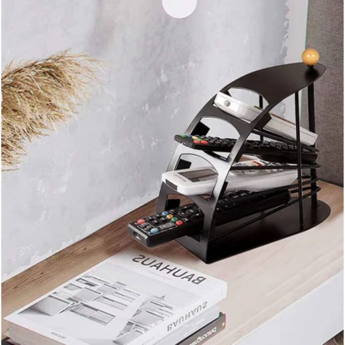 Organisateur de télécommandes - Universel - Noir - Plastique - Rangement sur table - Design élégant