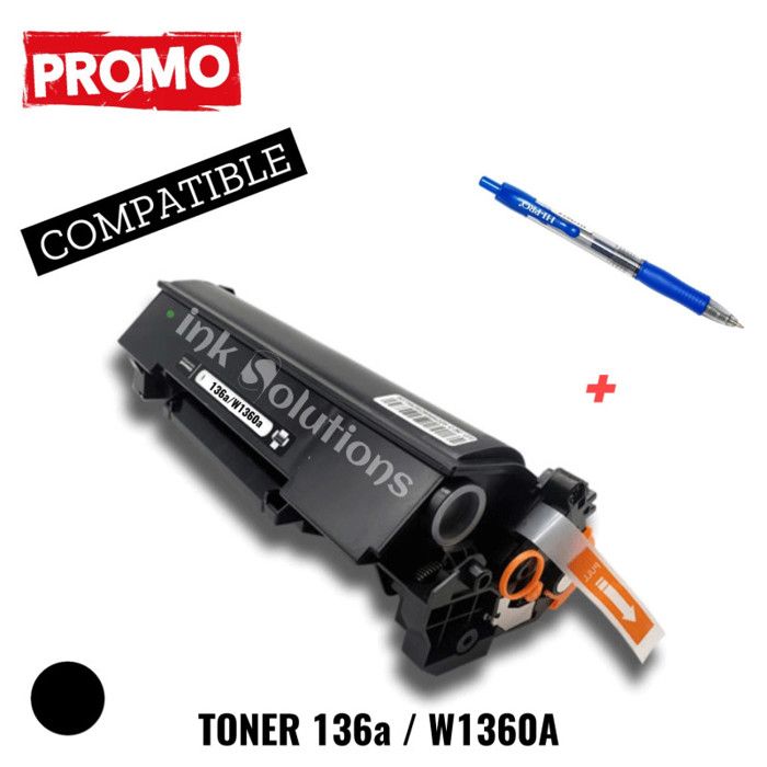 Toner 136A / W1360A noir compatible