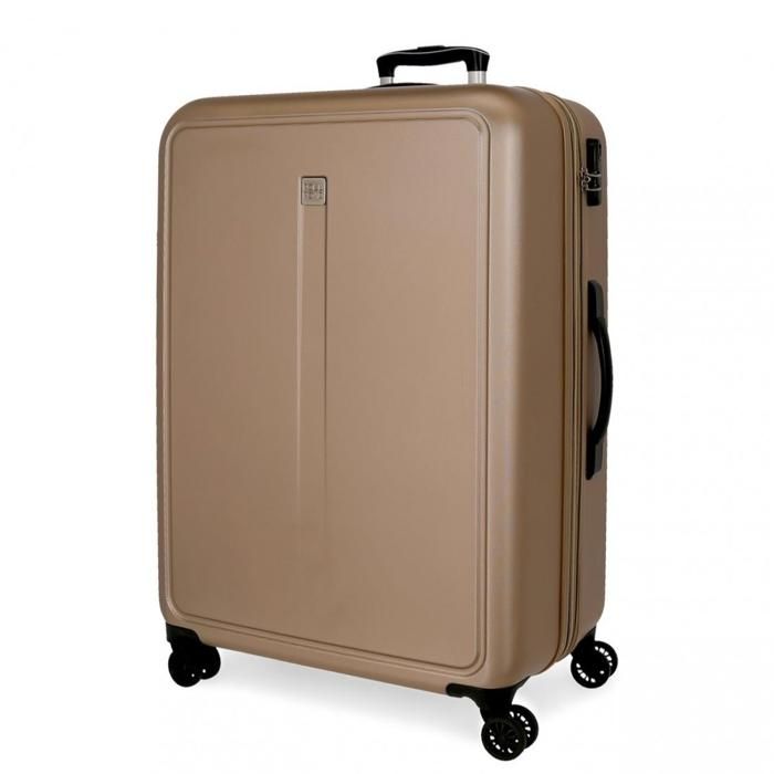 Valise TROLLEY - JOUMMA BAGS - Moyenne - Champagne - 4 roulettes - Cadenas TSA