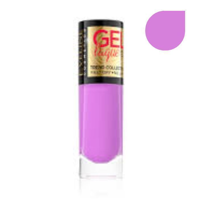 Vernis à ongle - EVELINE - Gel Laque 205 - 8 ml - Couleur Violet - Finition Ultra Brillante