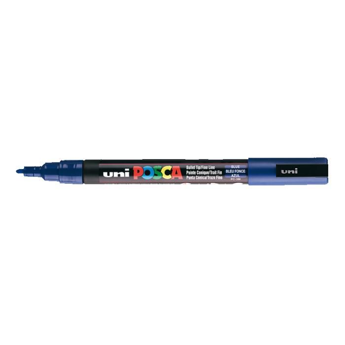 Marqueur POSCA - Pointe Conique Fine - Bleu Foncé - Peinture à Base d'Eau