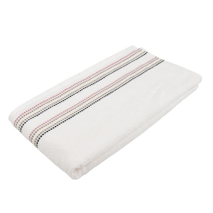 DRAP BAIN JACQUARD 100X150 BLANC MARTIA