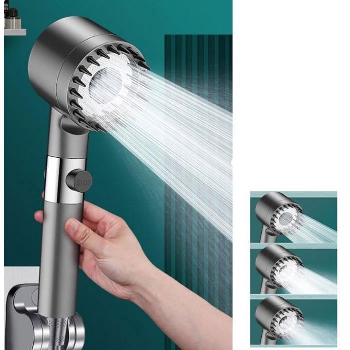 Pommeau de douche - Haute pression - 3 modes réglables - Économie d'eau - Anti-calcaire