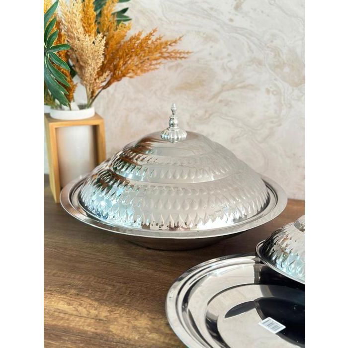 Tagine - AYA HOME - 40 cm - Inox - Argenté - Compatible tous feux sauf induction
