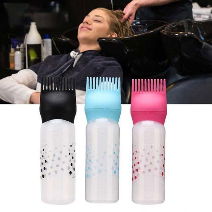 Lot de 3 peignes à racines avec flacon graduée pour coloration des cheveux