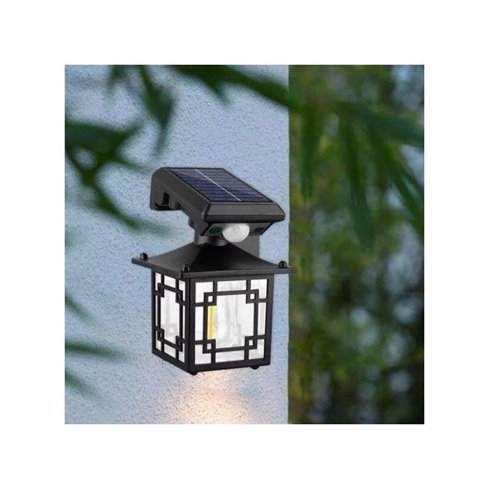 Lampe murale solaire à led avec détection de mouvement pour éclairage extérieure