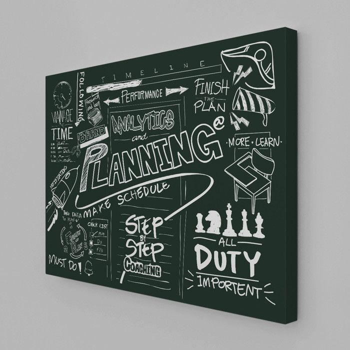 Tableau Décoratif - Planing Strategy Plan - 40 x 60 cm - Multicolore - Contemporain - Design