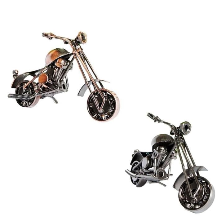 Décoration de moto de modèle, bronze rétro classique fait main fer à repasser(Couleur aléatoire)