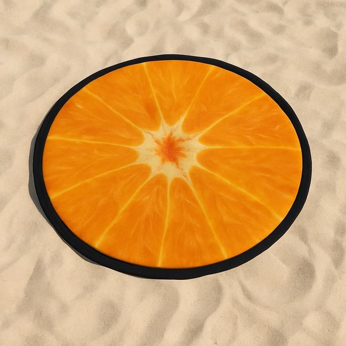 Serviette de plage - MARQUE - orange - Douceur - Absorbante - Légère