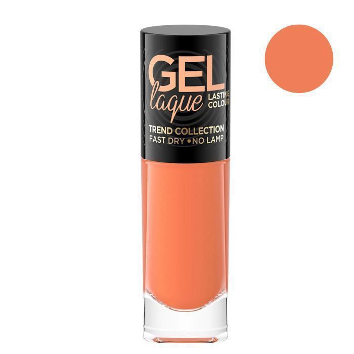 Vernis à ongle - EVELINE - Gel Laque 285 - 8 ml - Couleur Orange - Formule Résistante