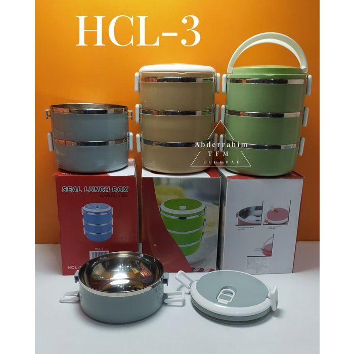 Lunch Box Isotherme 3 Couches en Acier Inoxydable – HCL-3