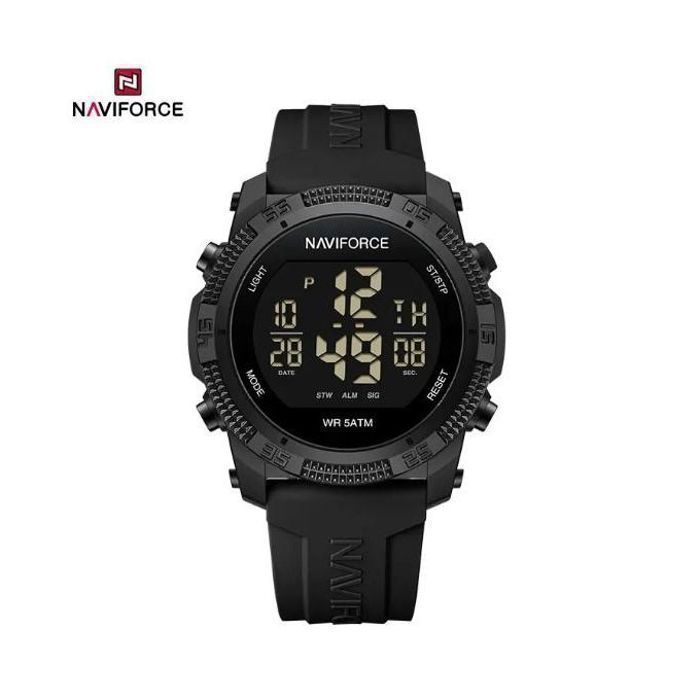 Montre Sport - NAVIFORCE - NF7104 - LCD Numérique - Étanche 50M - Bracelet Silicone Acrylique