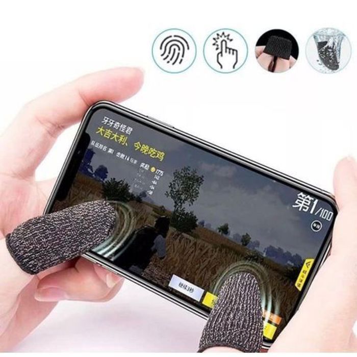 Pack 2Pcs Contrôleur de Jeu Pubg Mobile Respirant Manchon de Doigt Tactile
