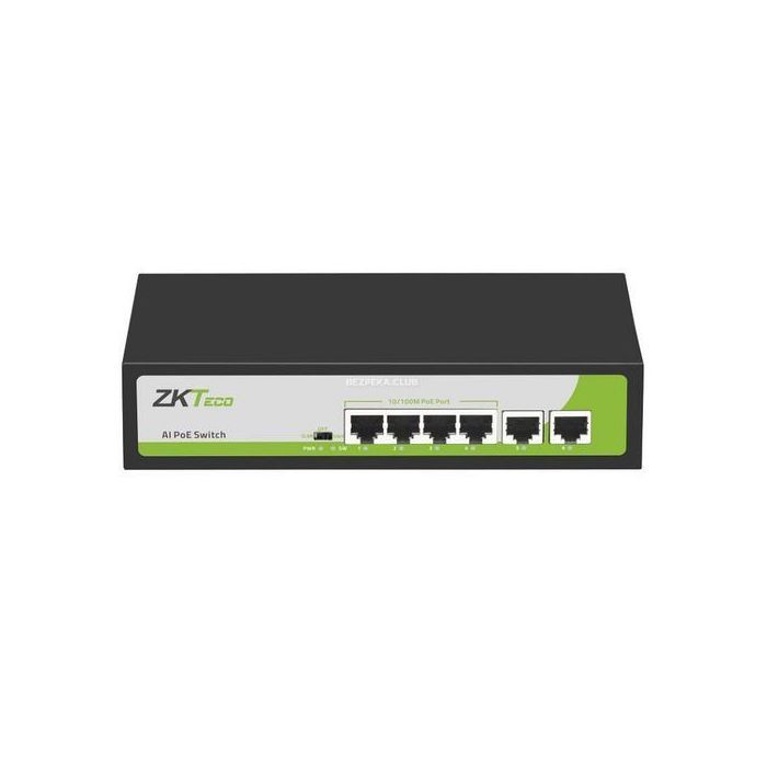 ZKT Switch PoE de 4 Ports POE + 2 ports RJ45