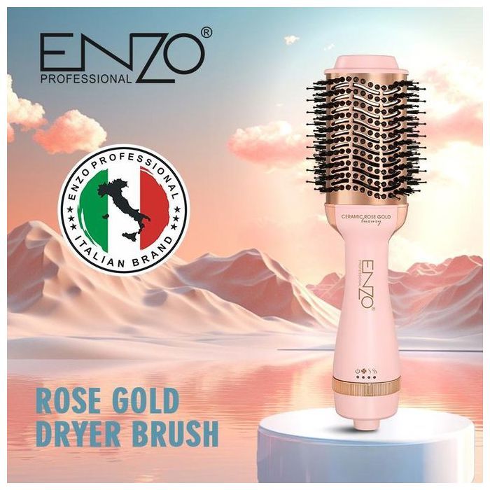 ENZO PROFESSIONAL Brosse électrique multifonction, Brosse One step ENZO, Brosse Sèche-cheveux brosse professionnel, couleur aléatoir