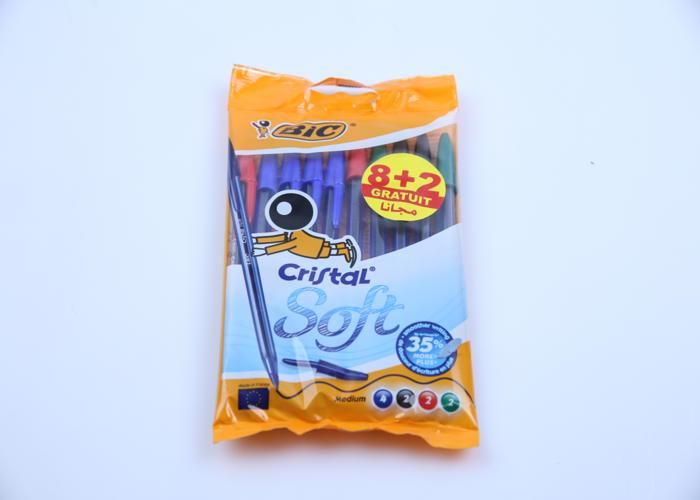 Ensemble de Stylos - BIC - Cristal Soft - 1,2 mm - Multicolore - 10 pièces (8 + 2 pcs)