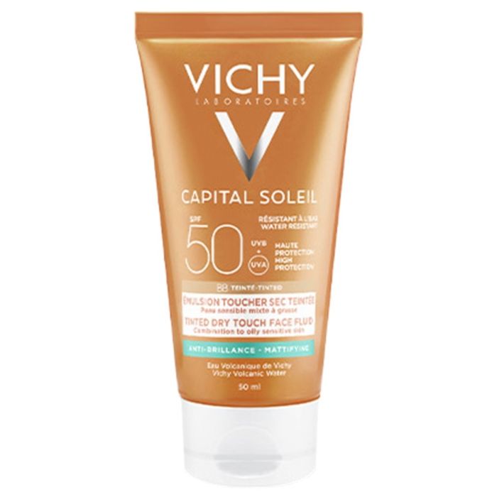 Vichy Capital Soleil Visage Emulsion Anti-Brillance BB Teintée Hâle Naturel SPF50 50ml