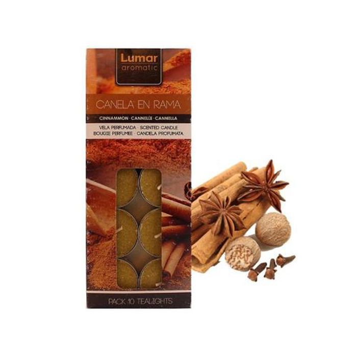 Lumar aromatic pack de 10 bougies chauffe // plat parfum cannelle