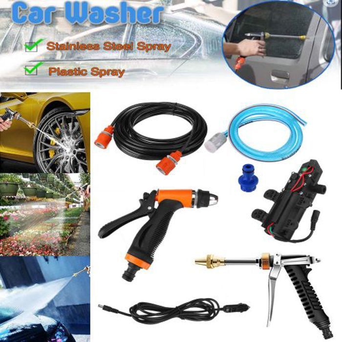 Kit de lave-auto électrique, Equipement de lave voitures haute pression 12V