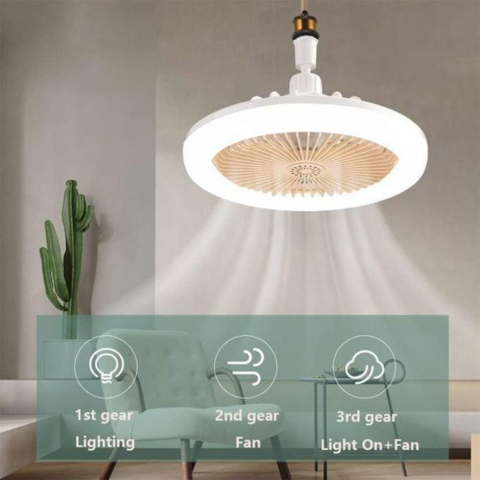 Ventilateur de plafond lumineux avec télécommande (couleur aléatoire)
