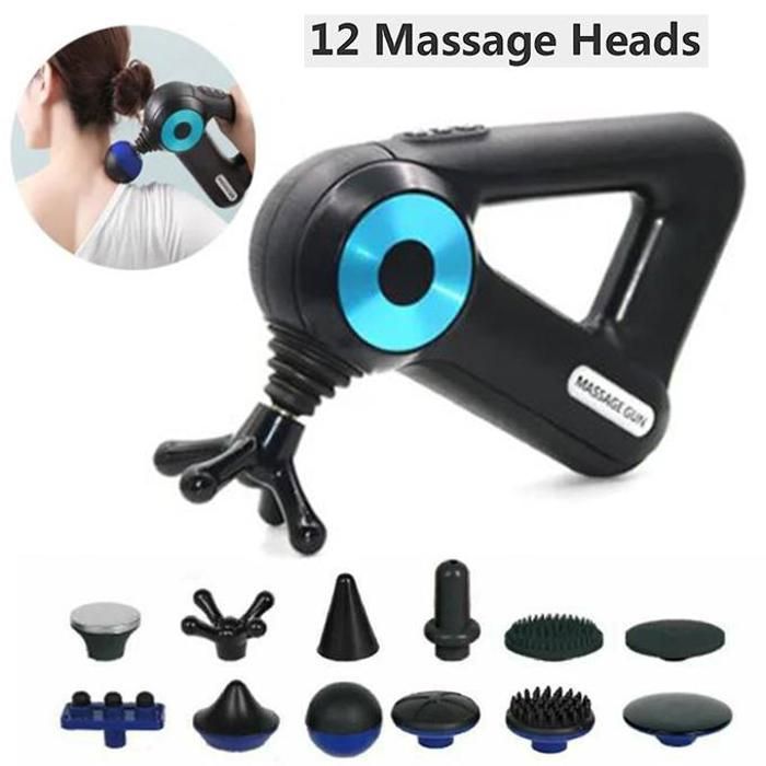 Pistolet de massage rechargeable avec 12 têtes différentes