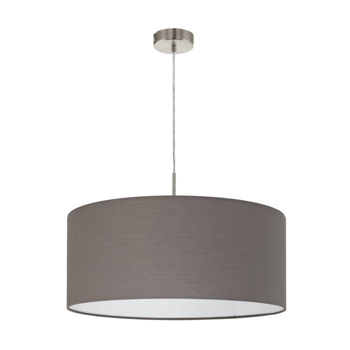 Suspension PASTERI E27 1X60W en acier nickel mat D530mm