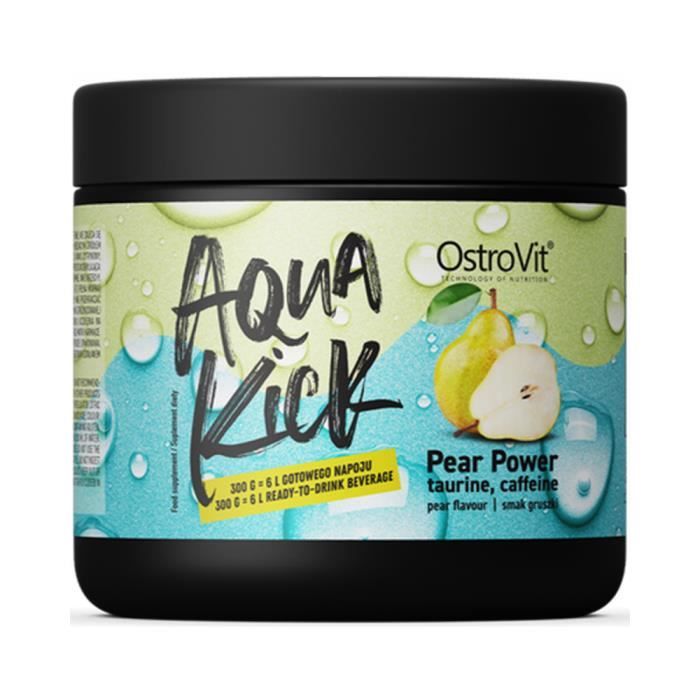 Aqua Kick 300g Poire Power - Poire OstroVit Boisson Energetique pour le Sport