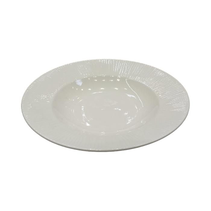 ASSIETTE CREUSE EN PORCELAINEELAINE BLANCHE 22CM