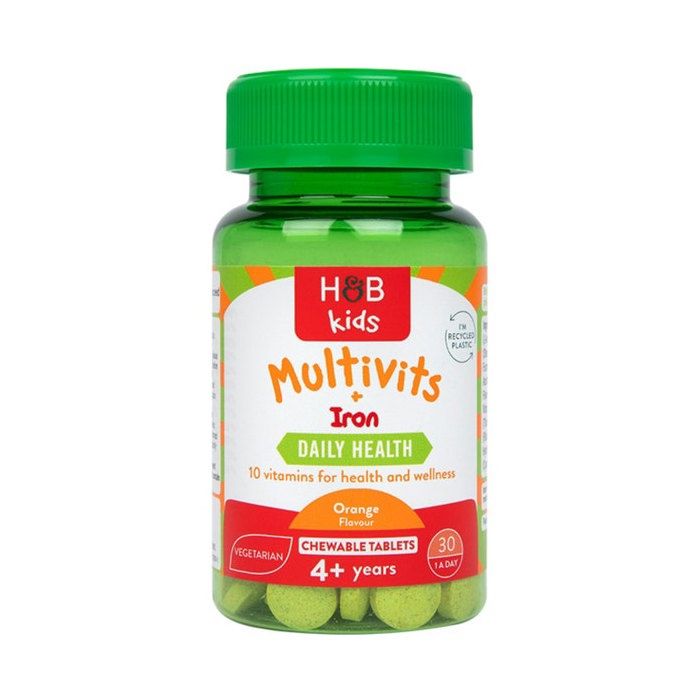 Multivitamin & Iron Orange Flavor Tablets 30's