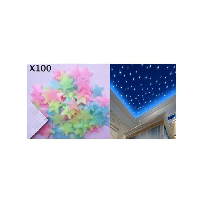 Étoiles Lumineuses Phosphorescentes 3 cm - 100 pièces