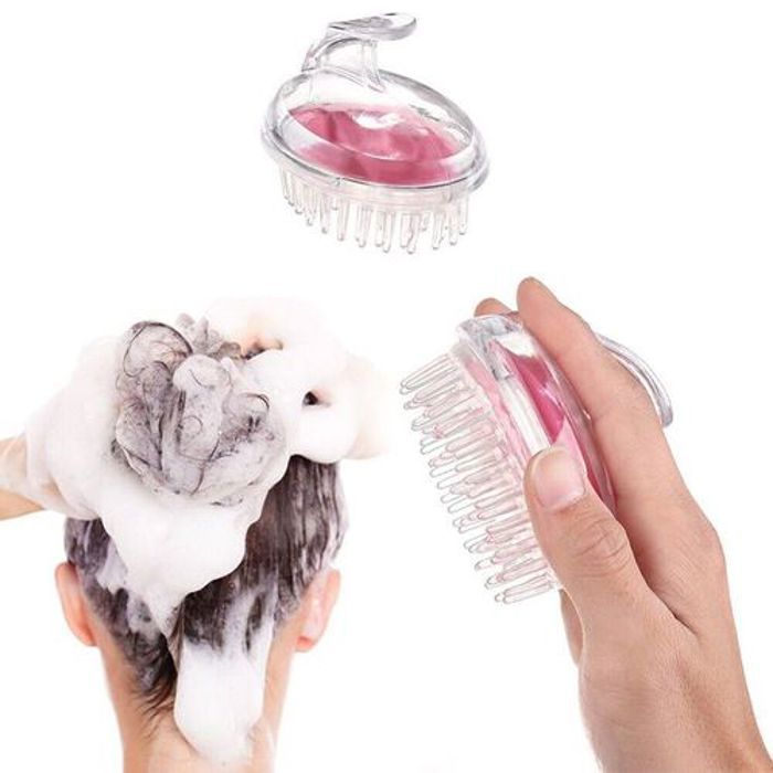 Brosse a cheveux en silicone, massage du cuir chevelu