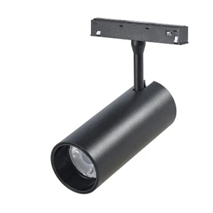 Spot Projecteur LED sur rail magnétique - 10W - 3000K - Noir - Tête réglable