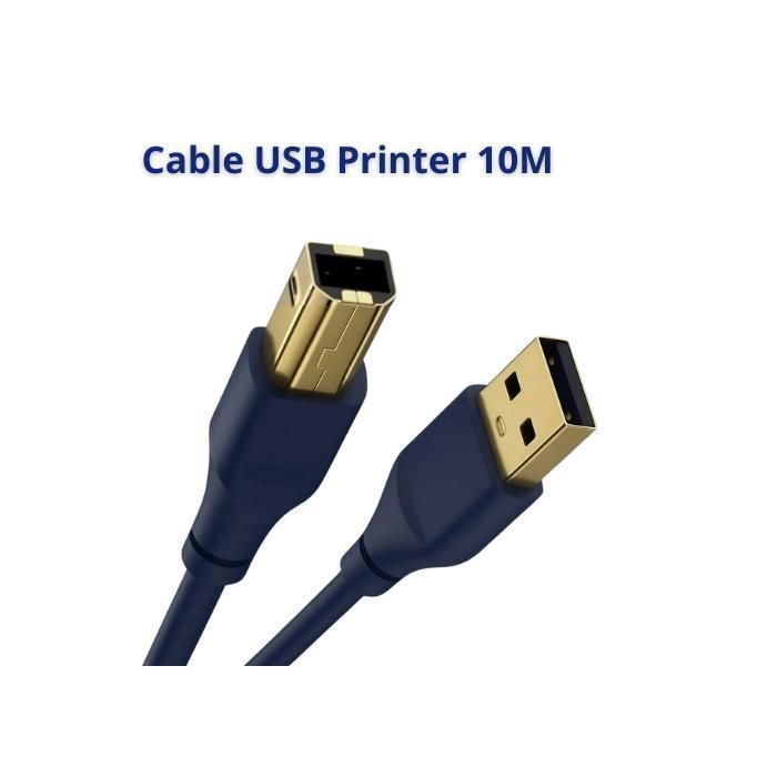 Câble imprimante 10M USB 2.0 – Type A vers Type B