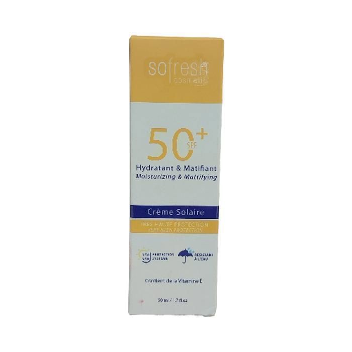 SOFRESH, CREME SOLAIRE SPF 50+ , 50 ML